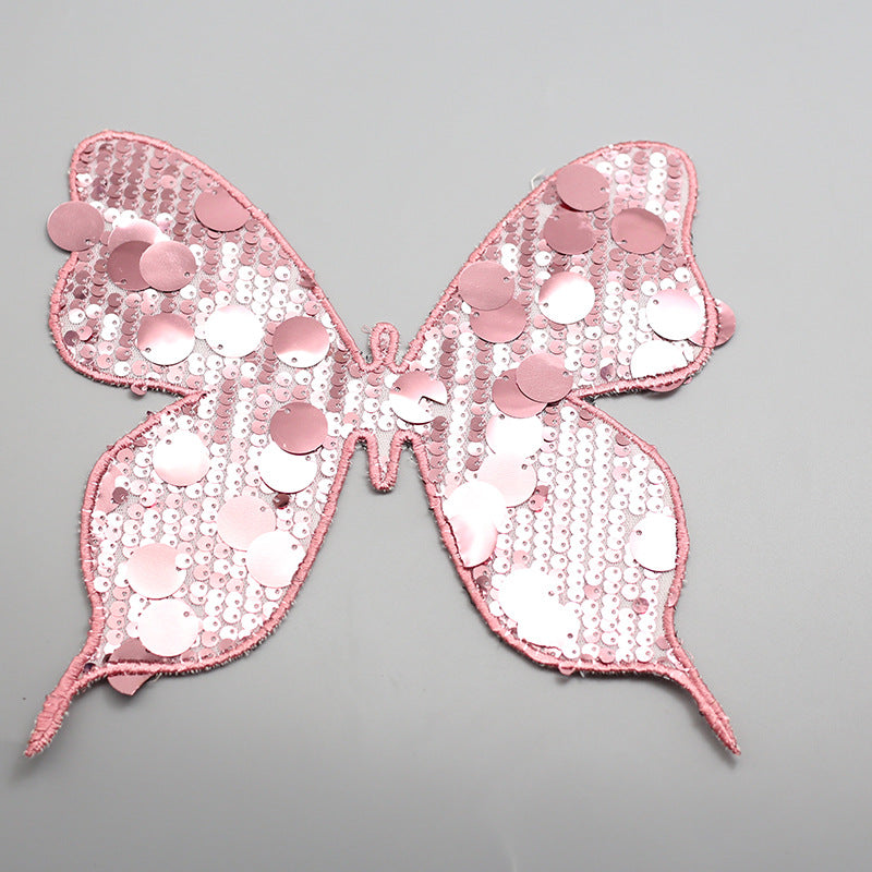 Wholesale Sequin Embroidered Butterfly Sewing Patch